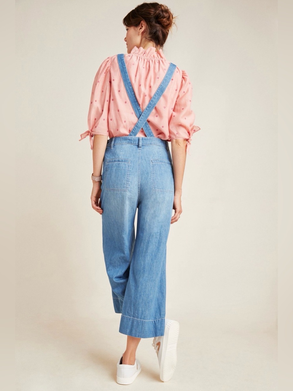 Pilcro for Anthropologie Wide-Leg Denim Jumpsuit in Indigo, sz 28 - Picture 2 of 15